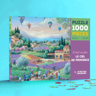 puzzle paysage Provence mer montgolfière lavande olivier