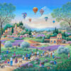 puzzle paysage Provence mer montgolfière lavande olivier
