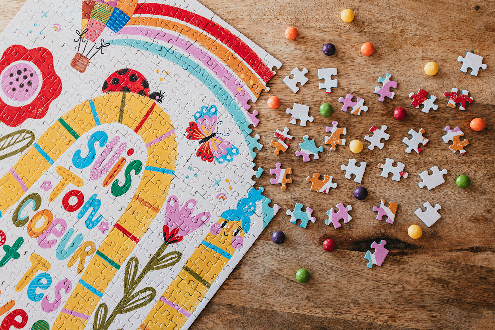 Puzzle 500 pièces illustré d'une citation inspirante de la collection Pensées des Éditions Imaginaires